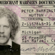 Peter Hutton's Merchant Mariner's Document (Image: Peabody Essex Museum)